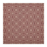 Custom House Burgundy Tan Jacquard Table Topper 20x20