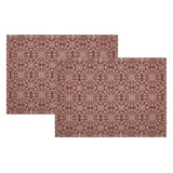 Custom House Burgundy Tan Jacquard Placemat Set of 2 13x19, 4 Pack 8 Pack