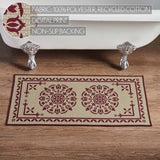 Custom House Burgundy Tan Jacquard Polyester Bathmat 17x36
