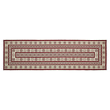Custom House Burgundy Tan Jacquard Polyester Rug/Runner Rect 22x78