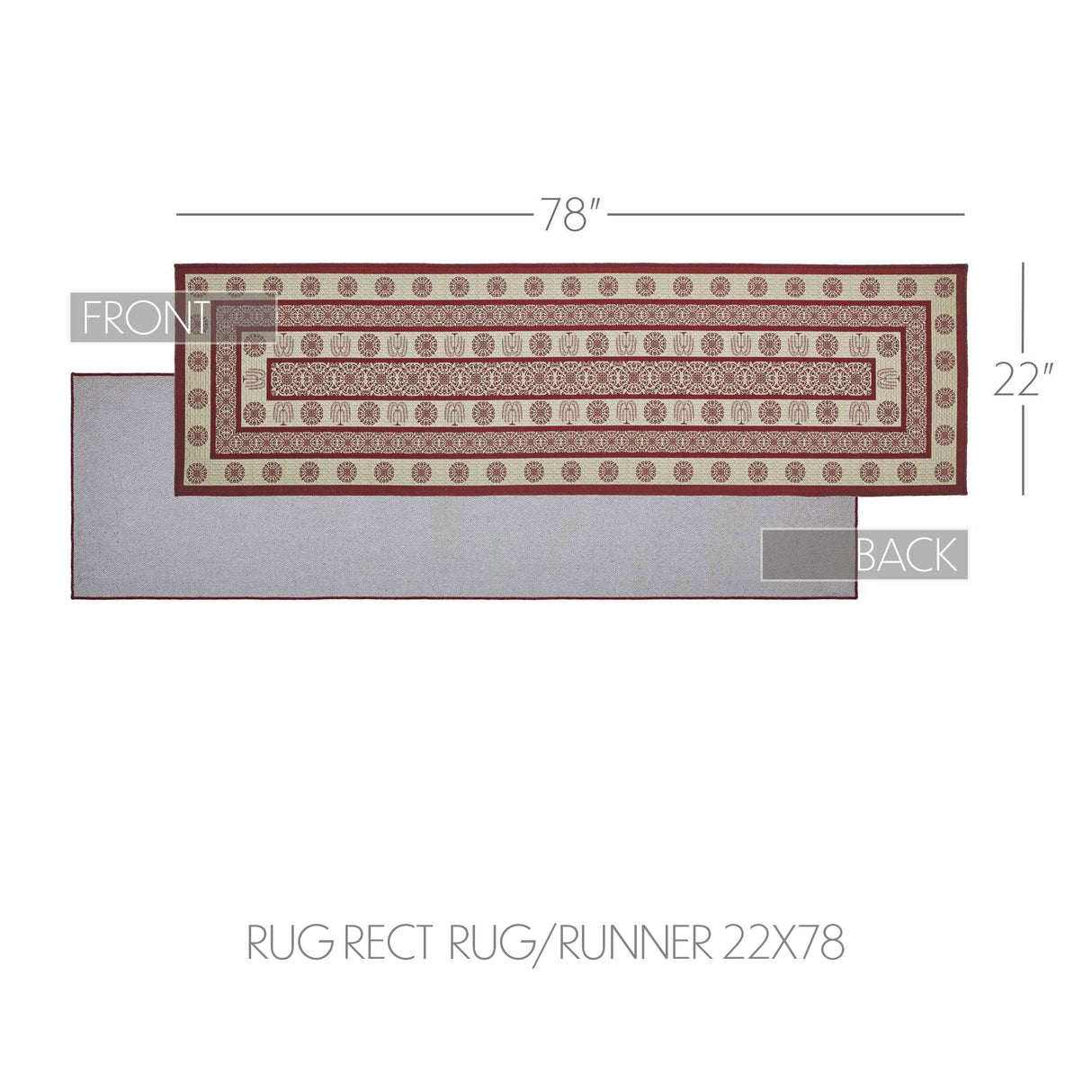 Custom House Burgundy Tan Jacquard Polyester Rug/Runner Rect 22x78