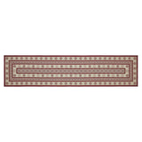 Custom House Burgundy Tan Jacquard Polyester Rug/Runner Rect 22x96