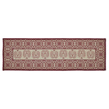 Custom House Burgundy Tan Jacquard Polyester Stair Tread Rect Latex 8.5x27