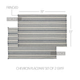 Finders Keepers Chevron Placemat Set of 2 13x19, 4 Pack