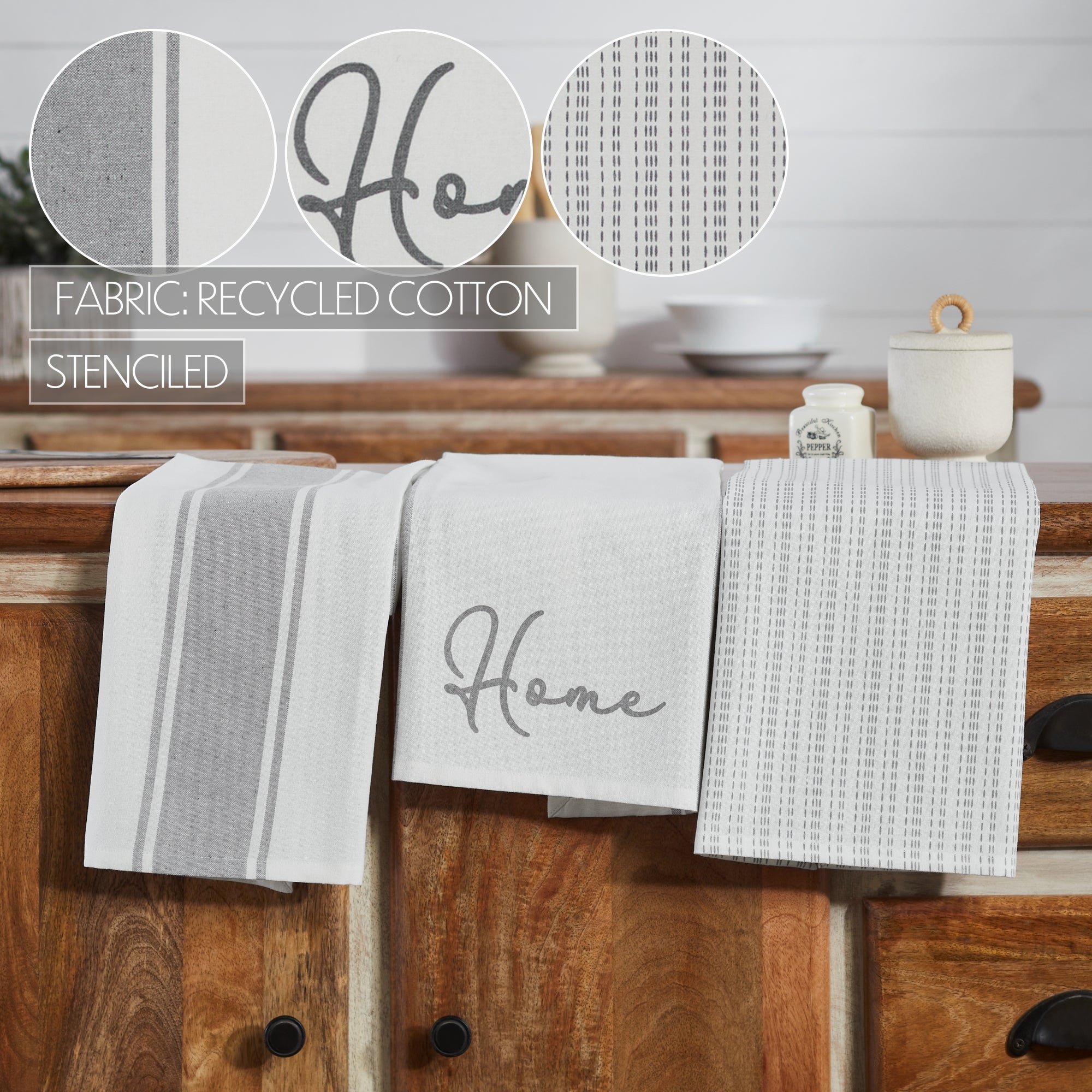 Finders Keepers Decorative Tea Towel Set of 3 19x28 – VHC Brands