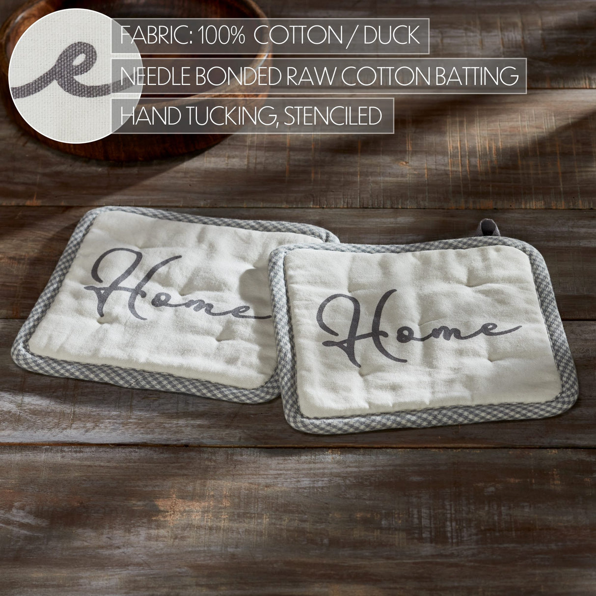 Finders Keepers Home Pot Holder Set of 2 8x8