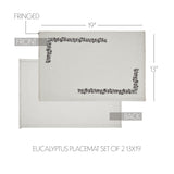 Finders Keepers Eucalyptus Placemat Set of 2 13x19