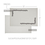 Finders Keepers Eucalyptus Placemat Set of 2 13x19, 6 Pack 12 Pack