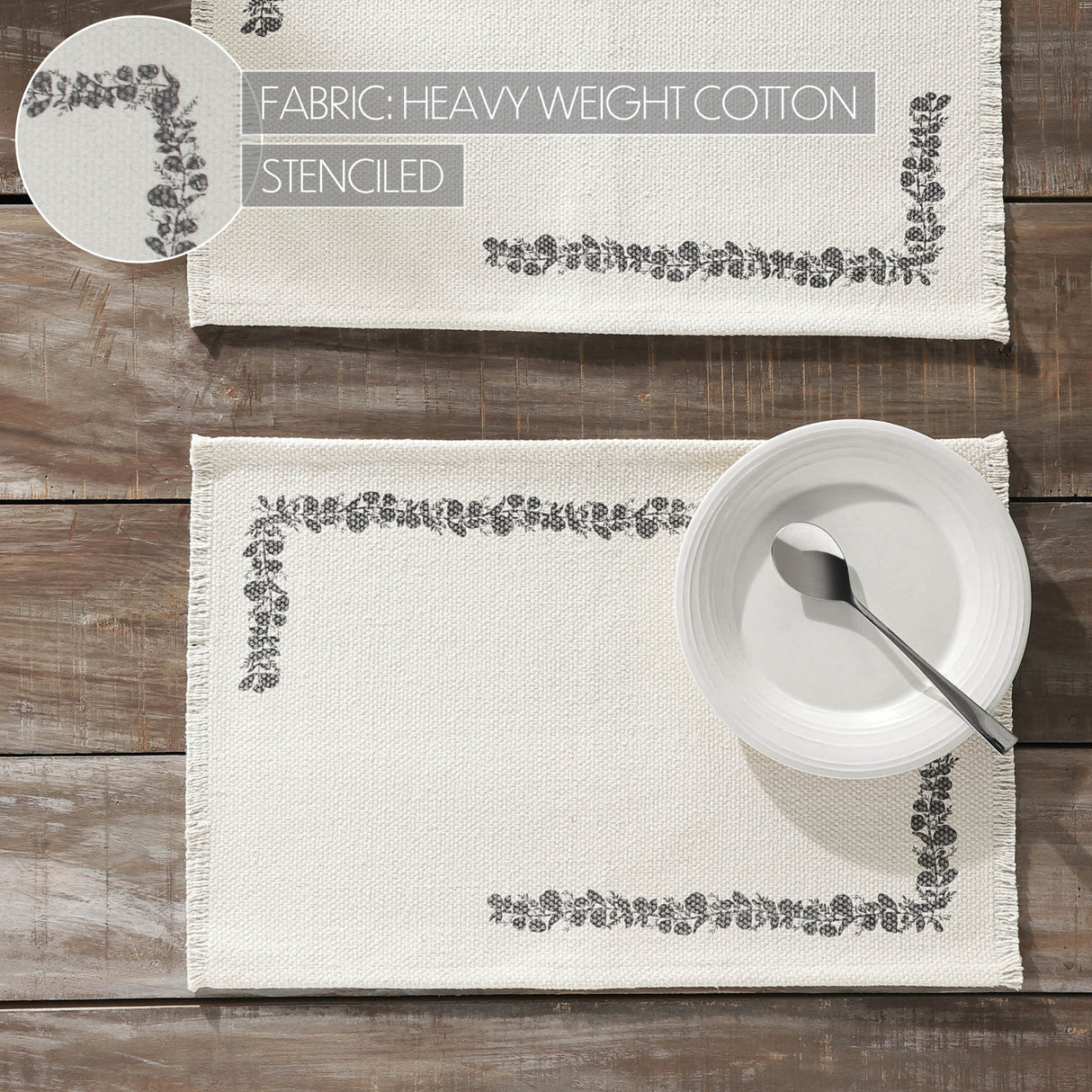 Finders Keepers Eucalyptus Placemat Set of 2 13x19, 4 Pack 8 Pack