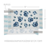 Finders Keepers Hydrangea Ruffled Placemat Set of 2 13x19, 4 Pack 8 Pack