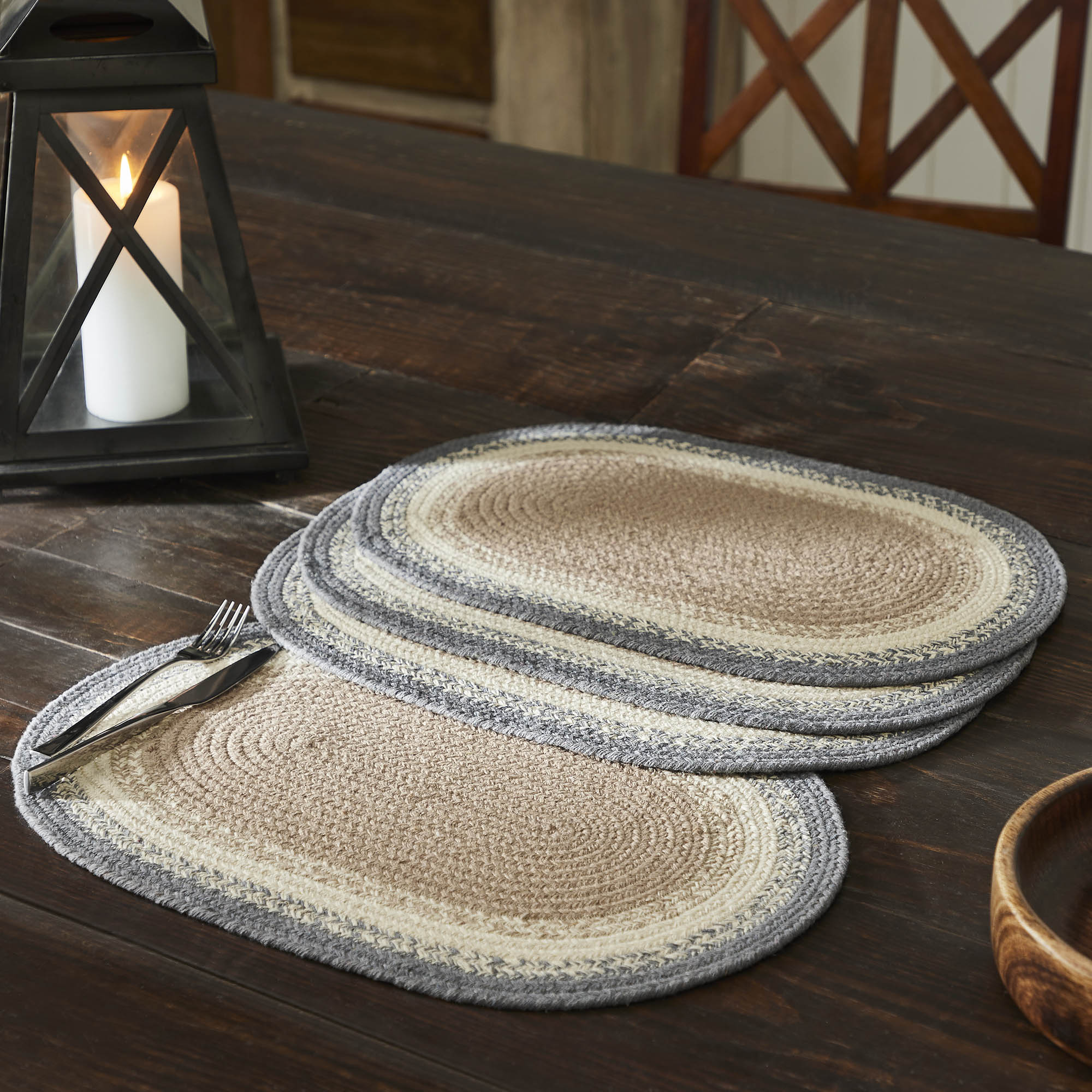 Finders Keepers Oval Placemat Set of 4 13x19 – VHC Brands Home Decor