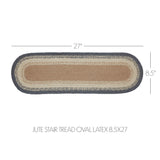 Finders Keepers Jute Stair Tread Oval Latex 8.5x27, Set of 7