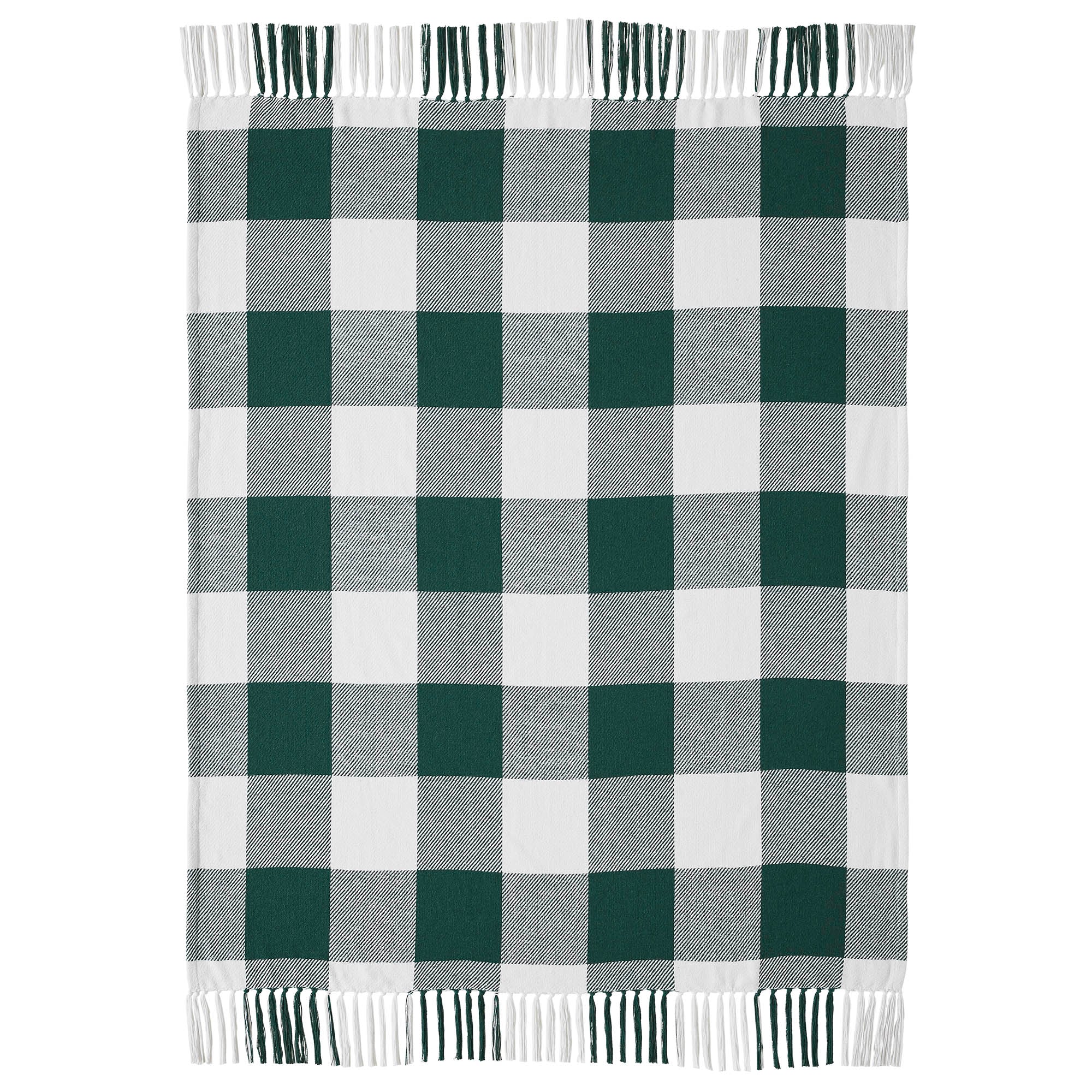 Annie Buffalo Check Hunter Green Woven Throw 50x60 – VHC Brands