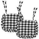 Annie Buffalo Check Ruffled Chair Pad 16.5x18