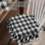 Annie Buffalo Check Ruffled Chair Pad 16.5x18