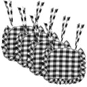 Annie Buffalo Check Ruffled Chair Pad 16.5x18
