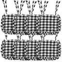 Annie Buffalo Check Ruffled Chair Pad 16.5x18