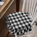 Annie Buffalo Check Ruffled Chair Pad 16.5x18