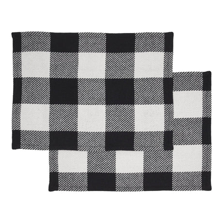 84706-Annie-Buffalo-Check-Black-Placemat-Set-of-2-13x19-image-2