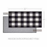 VHC Brands Annie Buffalo Check Country Black 2 Piece Rug Set, 17x36 and 17x48