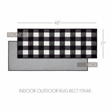VHC Brands Annie Buffalo Check Country Black 2 Piece Rug Set, 17x36 and 17x48