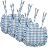 Annie Buffalo Check Ruffled Chair Pad 16.5x18