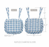 Annie Buffalo Check Ruffled Chair Pad 16.5x18