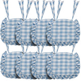 Annie Buffalo Check Ruffled Chair Pad 16.5x18