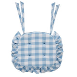 Annie Buffalo Check Ruffled Chair Pad 16.5x18