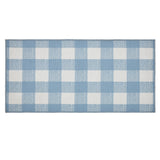 VHC Brands Annie Buffalo Check Dusk Blue 2 Piece Rug Set, 17x36 and 17x48