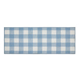 VHC Brands Annie Buffalo Check Dusk Blue 2 Piece Rug Set, 17x36 and 17x48