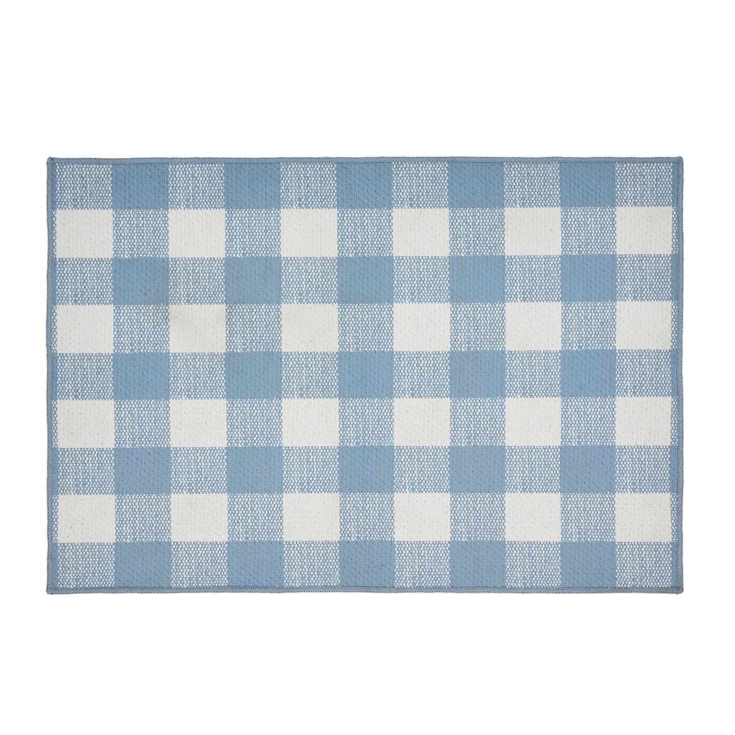 VHC Brands Annie Buffalo Check Blue Indoor/Outdoor Rug Rect 24x36, Polyester Area Rug, Accent Rug, Floor Decor, Annie Buffalo Check Collection, Rectangle 24x36, Dusk Blue