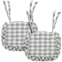 Annie Buffalo Check Ruffled Chair Pad 16.5x18