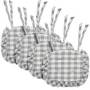 Annie Buffalo Check Ruffled Chair Pad 16.5x18
