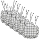 Annie Buffalo Check Ruffled Chair Pad 16.5x18