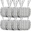 Annie Buffalo Check Ruffled Chair Pad 16.5x18