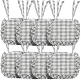 Annie Buffalo Check Ruffled Chair Pad 16.5x18