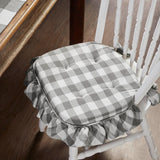 Annie Buffalo Check Ruffled Chair Pad 16.5x18