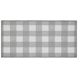VHC Brands Annie Buffalo Check Ash Gray 2 Piece Rug Set, 17x36 and 17x48
