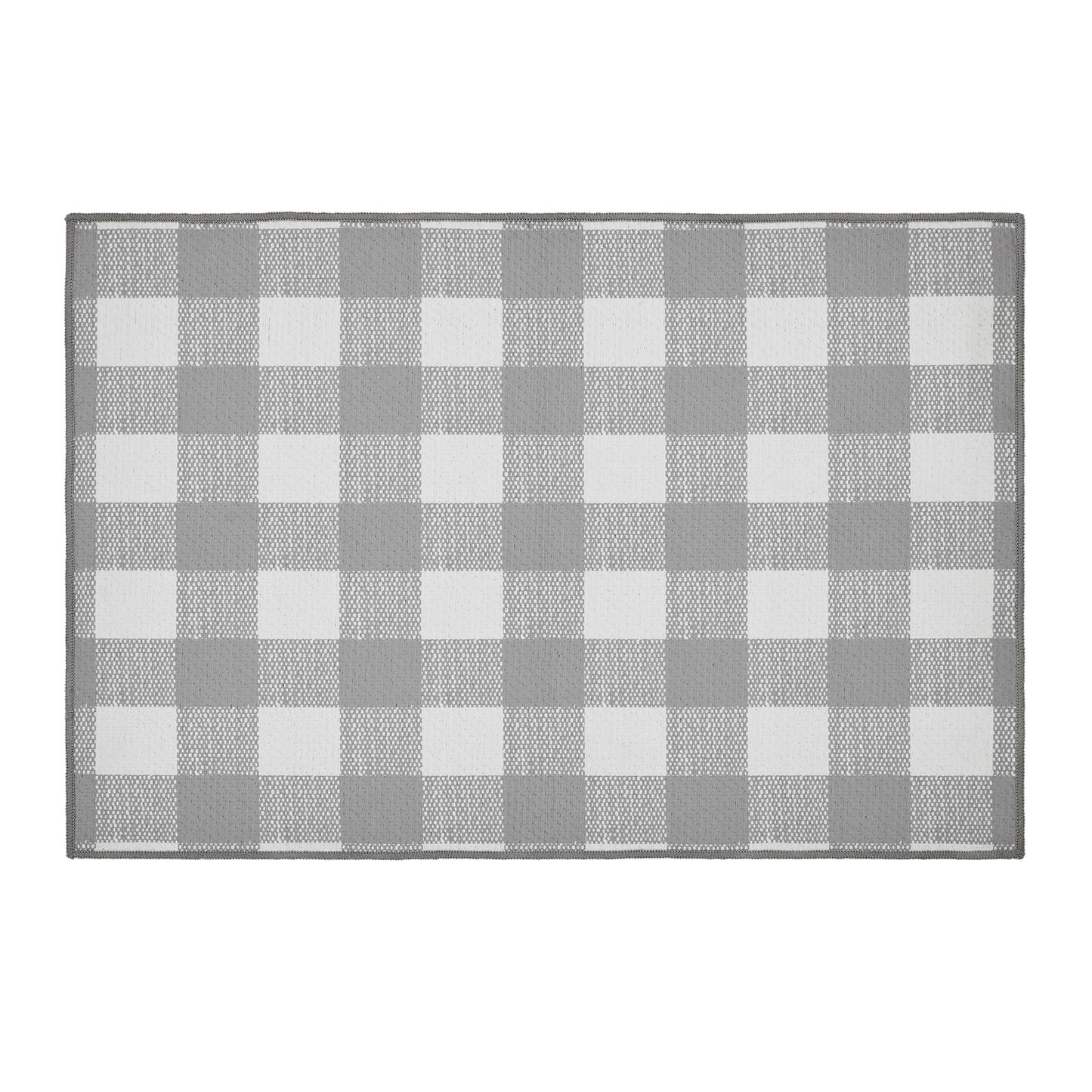 VHC Brands Annie Buffalo Check Grey Indoor/Outdoor Rug Rect 24x36, Polyester Area Rug, Accent Rug, Floor Decor, Annie Buffalo Check Collection, Rectangle 24x36, Ash Grey