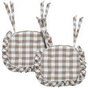 Annie Buffalo Check Ruffled Chair Pad 16.5x18