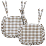 Annie Buffalo Check Ruffled Chair Pad 16.5x18
