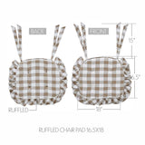 Annie Buffalo Check Ruffled Chair Pad 16.5x18