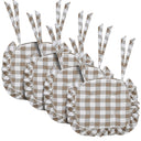 Annie Buffalo Check Ruffled Chair Pad 16.5x18
