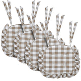 Annie Buffalo Check Ruffled Chair Pad 16.5x18