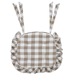 Annie Buffalo Check Ruffled Chair Pad 16.5x18