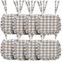 Annie Buffalo Check Ruffled Chair Pad 16.5x18