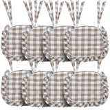 Annie Buffalo Check Ruffled Chair Pad 16.5x18