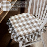 Annie Buffalo Check Ruffled Chair Pad 16.5x18