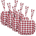 Annie Buffalo Check Ruffled Chair Pad 16.5x18
